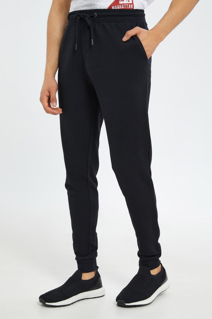 Redtag-Black-Elasticated-Waist-Jogger-365,-Category:Joggers,-Colour:Black,-Deals:New-In,-Dept:Menswear,-Filter:Men's-Clothing,-H1:MWR,-H2:GEN,-H3:SPW,-H4:ATP,-Men-Joggers,-Non-Sale,-Promo:TBL,-Season:365,-Section:Men,-TBL-Men's-