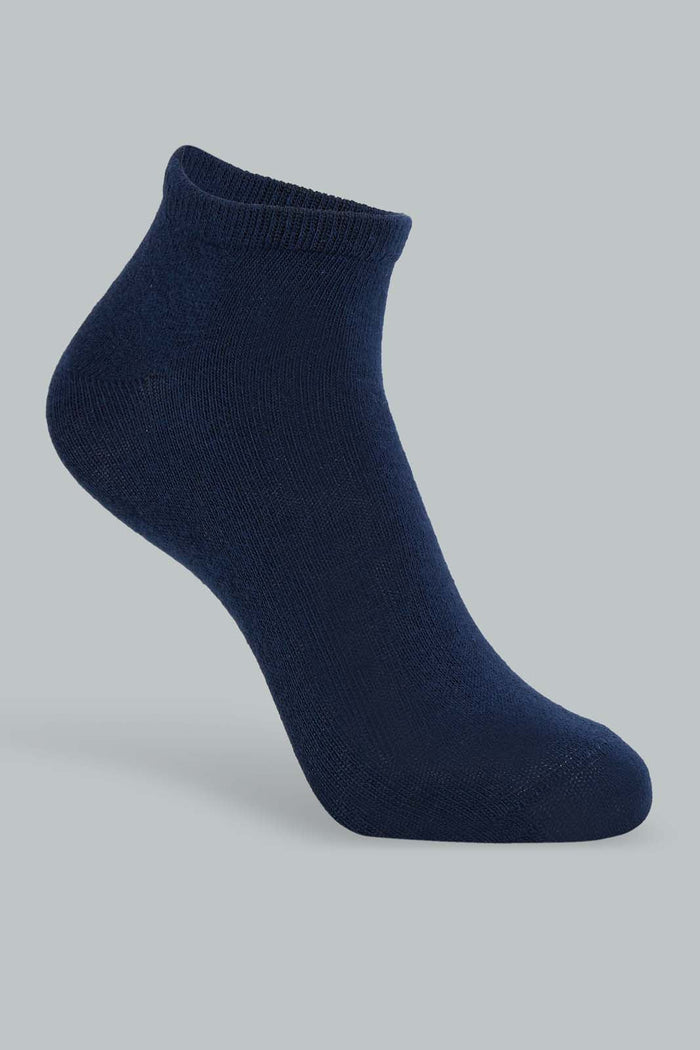 Redtag-Navy-3-Pack-Ankle-Length-Socks-Ankle-Length-Boys-2 to 8 Years