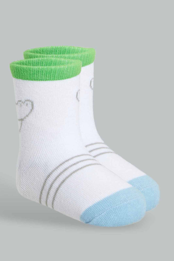 Redtag-White-Croc-Socks-4-Pack-365,-Category:Socks,-Colour:Assorted,-Deals:New-In,-Filter:Infant-Boys-(3-to-24-Mths),-INB-Socks,-New-In-INB-APL,-Non-Sale,-Section:Boys-(0-to-14Yrs)-Infant-Boys-3 to 24 Months