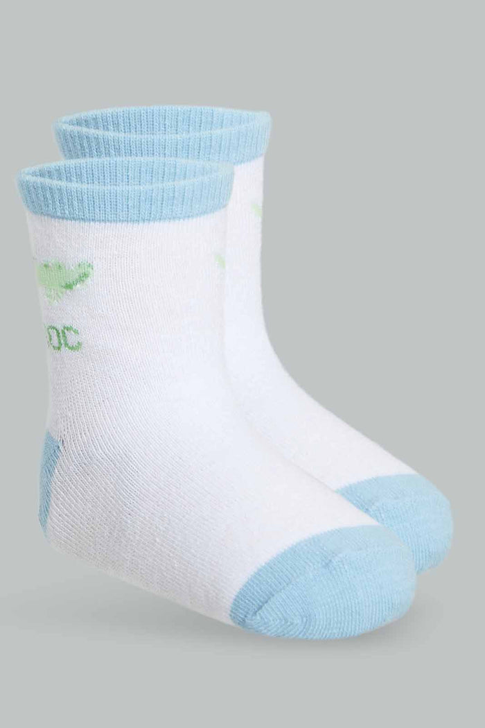 Redtag-White-Croc-Socks-4-Pack-365,-Category:Socks,-Colour:Assorted,-Deals:New-In,-Filter:Infant-Boys-(3-to-24-Mths),-INB-Socks,-New-In-INB-APL,-Non-Sale,-Section:Boys-(0-to-14Yrs)-Infant-Boys-3 to 24 Months