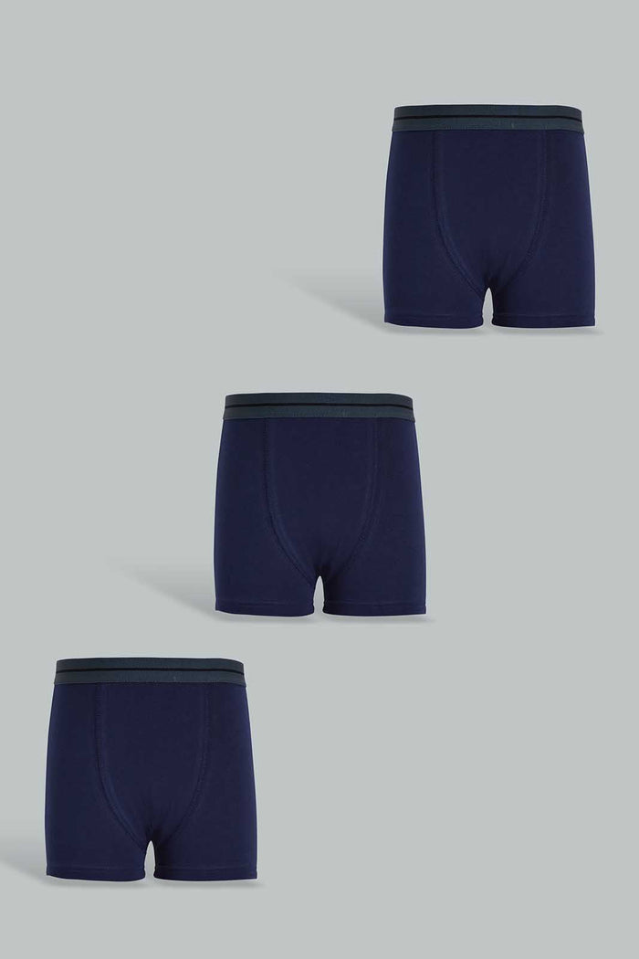 Redtag-Navy-3-Pcs-Pack-Boxer-Shorts-365,-BSR-Boxers,-Category:Boxers,-Colour:Assorted,-Deals:New-In,-ESS,-Filter:Senior-Boys-(8-to-14-Yrs),-New-In-BSR-APL,-Non-Sale,-Section:Boys-(0-to-14Yrs)-Senior-Boys-9 to 14 Years