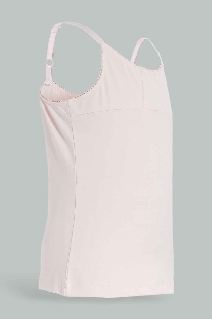 Redtag-2PK-Vest---Grey-Melange-&-Pink-365,-Category:Vests,-Colour:Apricot,-Deals:New-In,-Filter:Girls-(2-to-8-Yrs),-GIR-Vests,-New-In-GIR-APL,-Non-Sale,-Section:Girls-(0-to-14Yrs)-Girls-2 to 8 Years