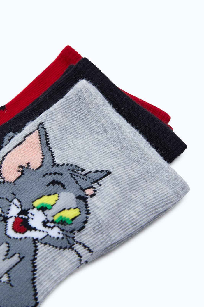 Redtag-Boys-Tom-And-Jerry---3Pk-Hoseiry-Sock-365,-BOY-Socks,-Category:Socks,-CHA,-Colour:Assorted,-Deals:New-In,-Dept:Boys,-Filter:Boys-(2-to-8-Yrs),-New-In-BOY-APL,-Non-Sale,-Section:Boys-(0-to-14Yrs)-Boys-2 to 8 Years