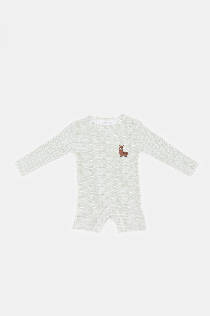 Redtag-Mint-Aop-Rib-Rompersuit-With-Embroidery-Category:Rompers,-Colour:Mint,-Deals:New-In,-Filter:Baby-(0-to-12-Mths),-H1:KWR,-H2:NBF,-H3:RMS,-H4:RMS,-KWRNBFRMSRMS,-NBB-Rompers,-New-In-NBB,-Non-Sale,-ProductType:Rompers,-S23E,-Season:S23E,-Section:Boys-(0-to-14Yrs)-Baby-0 to 12 Months